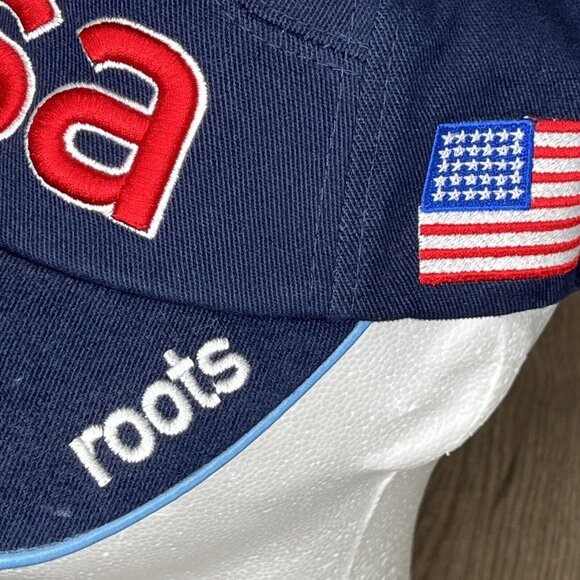 Roots Hat Blue Ball Cap 2002 Winter Olympic Games Team USA Cotton Hook N Loop - Picture 7 of 12
